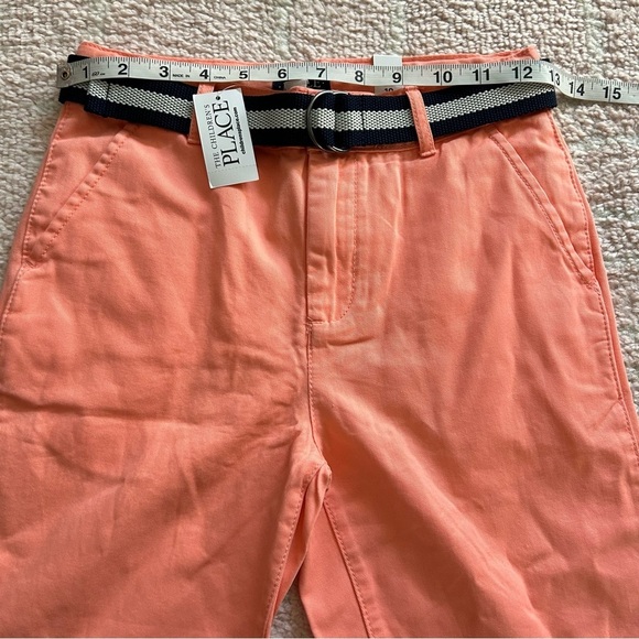 NWT Childrens Place Coral Bermuda Shorts Belted Spring Easter Size 10 - Picture 7 of 10